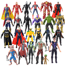 24pcs/lot Avengers Action Figures LED Light Thanos Iron Man Thor Hulk Hulkbuster Vision Loki Star Lord Model Toys 2024 - buy cheap