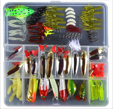 1 set 130pcs fishing lure+1pc fishing tackle box mixed sizes and colors Metal fishing hook Free shipping 2024 - buy cheap
