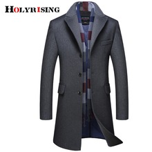 Holyrising casaco de lã masculino, casaco masculino manteau v gola v, sobretudo quente para homens, casaco masculino, sobretudo 18542-5 2024 - compre barato