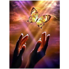 Diamond embroidery Full Display Scenic Square Diamond Painting hand butterfly 5d Diy Cross Stitch Rhinestone Wall StickerZP-1734 2024 - buy cheap