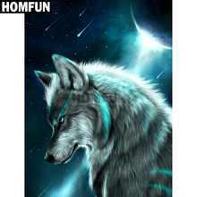 HOMFUN полная Алмазная картина "Planet Wolf", смоляная дрель, вышивка 5D, сделай сам, алмазная живопись, ручная работа, вышивка крестиком, подарок A02719 2024 - купить недорого