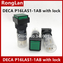 P16LAS1-1AB P16LMS1-1AB Taiwan Progressive Alliance square R G B Y WH O  button switch with lock RESET NO NC single DECA-10P 2024 - buy cheap