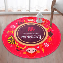 Alfombra redonda de Navidad para dormitorio, mesa de café, habitación, cesta colgante, manta, alfombrilla para silla de ordenador 2024 - compra barato