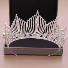 Luxury Crystal Crowns Silver Color Gold Big Tiaras Diadem Women Bridal Pageant Wedding Hair Accessories Queen Crown Hair Jewelry 2024 - buy cheap