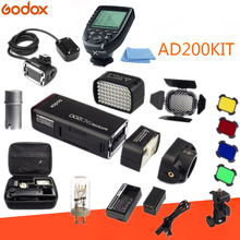 Godox AD200 Kit 200Ws 2.4G TTL Pocket Flash Strobe 1/8000 HSS Cordless Monolight 2900mAh Lithimu Battery and Bare Bulb/Speedlite 2024 - buy cheap