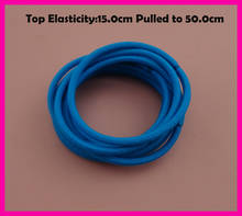 50PCS 3mm Top Elasticity Sky Blue Elastic Ponytail Holders rope,seamless elastic hair ties hair bands for DIY 2024 - buy cheap