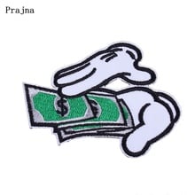 Prajna Dollar Coming Embroidery Patch Clothes Stickers Flying Money Cute Cheap Patches For Clothing Bag Sew On Applique Badge 2024 - buy cheap