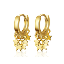Everoyal New Arrival Lady Silver 925 Earrings For Women Jewelry Cute Star Gold Girls Hoop Earrings For Lady Princess Accessories 2024 - buy cheap