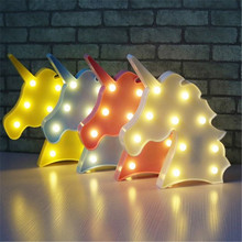 Led Night Light Unicorn Animal Head Decoration Table Lamp Decoration Lamp Night Light Christmas Use Party Home 2024 - buy cheap