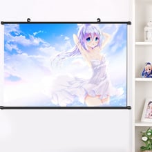 Аниме Gochuumon wa Usagi Desu ka? Kafuu Чино настенные прокрутки плакат настенный висящий плакат коллекция домашнего декора арт-Подарки 40*60 см 2024 - купить недорого