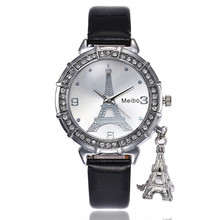 Fashion Luxury Women's Watch Silicone Jelly Colored Diamond Paris Tower Women Watches Casual Quartz Wrist Watch Relogio Feminino 2024 - buy cheap