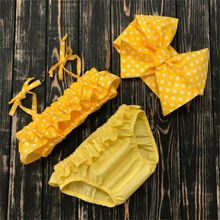 Toddler Kids Baby Girl Bikini Set Swimwear Swimsuit Swimming Summer Clothes 3pcs 2024 - buy cheap
