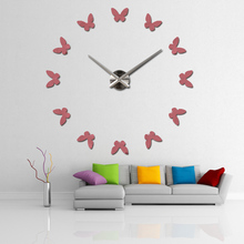2016 New diy Wall Clock 3d Acrylic Mirror Clocks Reloj De Pared Quartz Watch Horloge Home Living Room Modern Wall Stickers 2024 - buy cheap