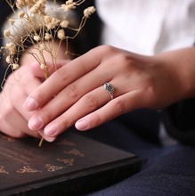Женские кольца на палец с цветком из черной розы, подарок на день Святого Валентина, ювелирные изделия, древнее серебро, 2019 2024 - купить недорого