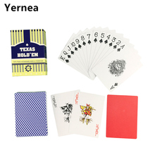 Yernea NEW Baccarat Texas Hold'em Playing Cards Plastic Waterproof Frosted Poker Cards Board Games 2.48*3.46 inch Little Letters 2024 - buy cheap