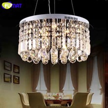 FUMAT Brief K9 Crystal Pendant Lights LED Chrome Finished Art Ceiling For Living Room Dining Room Lamps Lustre Pendant Lamps 2024 - buy cheap