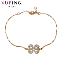 Xuping-pulsera de la amistad para mujer, elegante, Color dorado, precio más bajo, joyería de calidad superior, 73942 2024 - compra barato