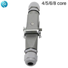 Heavy duty connector 4 core (3+1)5 core (4 +1)6 core (5+1)8 core (7+1) -5gas plug 250V - cable butt waterproof. 2024 - buy cheap