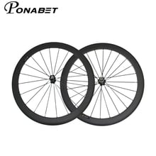 Ponabet-rodas de carbono 700c para bicicleta, 25mm de largura, formato em u, 50mm, conjunto de roda, sem câmara de ar, pronto 2024 - compre barato