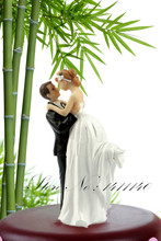free shipping Eyes on You Bride & Groom Wedding Cake Topper Wedding Doll Figurine Cake Top 2024 - buy cheap