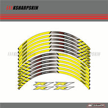 12 X CustonThick Edge Outer Rim Sticker Stripe Wheel Decals FIT all YAMAHA YZF R1 YZF-R1 2024 - buy cheap