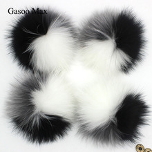 5pcs/lot DIY 12 13 15cm Raccoon Fur Pompoms Real Fur Balls For Knittd Hat Scarves Patchwork Real Pompon Pom poms For Beanies Cap 2024 - buy cheap