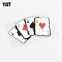 YJZT-cartas de juego divertidas de dibujos animados, 14,5 CM x 8,5 CM, pegatina para coche, calcomanía de PVC 13-0557 2024 - compra barato