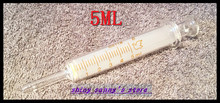 1Pcs 5ml Glass Syringe Large Diameter Injector Glass Sampler Brand New 2024 - buy cheap