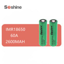 2 шт. оригинальный SOSHINE Li-Ion VTC5 60A 18650 2600 мАч 3,7 В плоский верх Высокая сливная аккумуляторная батарея литиевая без эффекта памяти зеленый 2024 - купить недорого