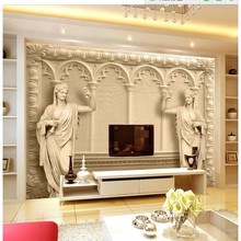 Beibehang-papel de pared personalizado para cuarto, tapiz de pared europeo de lujo para villas, 3D, Fondo de TV, papel tapiz 3d 2024 - compra barato