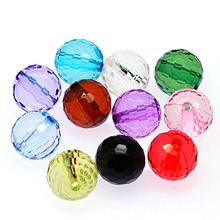 High quality 10mm Transparent Acrylic Faceted Round Beads Disco Ball For DIY Jewelry Making Accessories 2024 - buy cheap