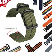 22mm 20mm 24/18mm Nato Nylon Watch Band Strap Accessories for Amazfit Samsung Gear S3/S2 Sport Galaxy Watch 46mm Ticwatch Pro/E 2024 - buy cheap
