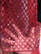 Красивая французская Тюлевая вышивка, кружевная ткань с бусинами для свадебного платья 2024 - купить недорого