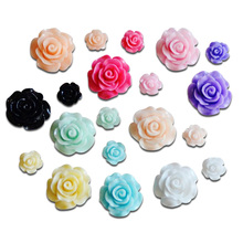 LF 50Pcs Resin Rose Mixed  Flower Decoration Craft Flatback Cabochon Embellishments For Scrapbooking Kawaii Cute Diy Accessories 2024 - buy cheap