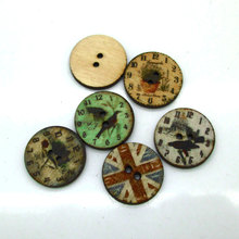 50pcs Mixed Round Wooden Sewing Buttons For Clothing Needlework Scrapbooking Wood Botones Decorative Crafts Diy Accessories 2024 - buy cheap