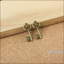 Wholesale vintage 180pcs antique bronze   key  pendant charm diy jewelry Findings (21*9mm) 10056 2024 - buy cheap