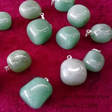 15-20 MM 20 piezas 100% Natural Aventurina verde Semi-preciosas collar de la joyería de piedra colgantes 2024 - compra barato