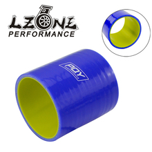 Lzone-intercooler de silicone reto, 2.5 ", 64mm, acoplador turbo de entrada, mangueira azul & amarelo embutido 2024 - compre barato