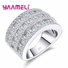 Elegant 925 Sterling Silver Women Rings For Wedding Engagement Gifts With Cubic Zirconia Female Band Ring Accessory 2024 - buy cheap