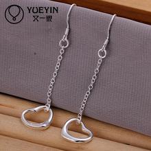 New Hot Design Elegant Fashion Brand Jewelry Fashion Jewelry Wholesale Silver Plated Heart Earrings for Women 2024 - buy cheap