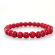 2019 Red Bracelet for Women Natural Stone Handmade 8mm Round Beaded Bracelets Men Trendy Jewelry Feminina Elastic Bijoux 2024 - buy cheap