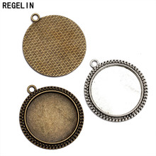 REGELIN-Colgante de bronce antiguo/plata antigua, accesorio interior de 30mm, 10 unids/lote para cuentas de cabujón, accesorios de joyería 2024 - compra barato