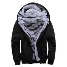 NIBESSER 2019 Hot Men Winter Thick Hooded Sweatshirt  Casual Inner Fleece Hoodies Coats Mens Windproof Warm Tracksuit Outwear 2024 - buy cheap