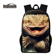 Dispalang Cool Animal Prints School Backpack for Boys Lizard Patterns Shoulder Bookbag Cute Satchel for Girls Rucksack Mochilas 2024 - buy cheap