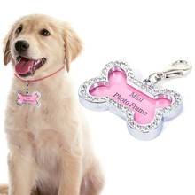 Placa de identificación del perro de acero inoxidable antipérdida, Charms para collar de perro, joyas de mascotas, accesorios personalizados para perros 2024 - compra barato