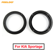 FEELDO 1Pair Car Front Door Speacker Mats For KIA Sportage Hollow Speaker Protection Pad Audio Horn Fitting Ring Set #MX6045 2024 - buy cheap