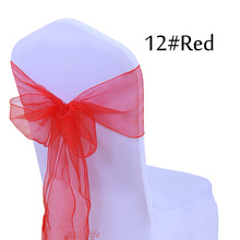 25PC Wedding Organza Chair Cover Bow Knot for Banquet Event Birthday Party Decoration Organza Chair Sashes 2024 - buy cheap