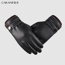 CARANFIER Gloves Men Leather Men Winter Sensory Tactical Gloves Made of  Fashion Wrist Touch Screen Drive Windproof Warm Gloves 2024 - buy cheap