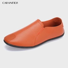 Caranfier tênis masculino de couro respirável, sapatos baixos, casual, respirável, para primavera, outono, sapatos de luxo, para dirigir 2024 - compre barato