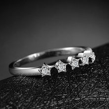 0.05ct SI/H Кольцо для помолвки с натуральными бриллиантами женское кольцо для юбилейной вечеринки кольцо из твердого белого золота 14 к 2024 - купить недорого